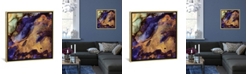 iCanvas Purple and Gold Abstract by Spacefrog Designs Gallery-Wrapped Canvas Print - 18" x 18" x 0.75"